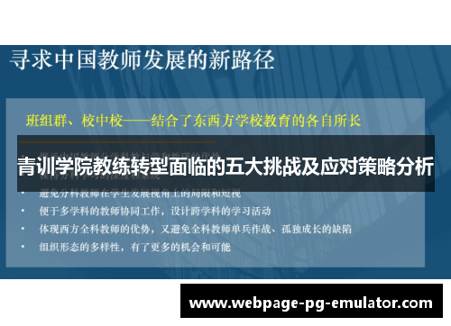 青训学院教练转型面临的五大挑战及应对策略分析